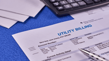 Utility bill with industrial surcharges for wastewater